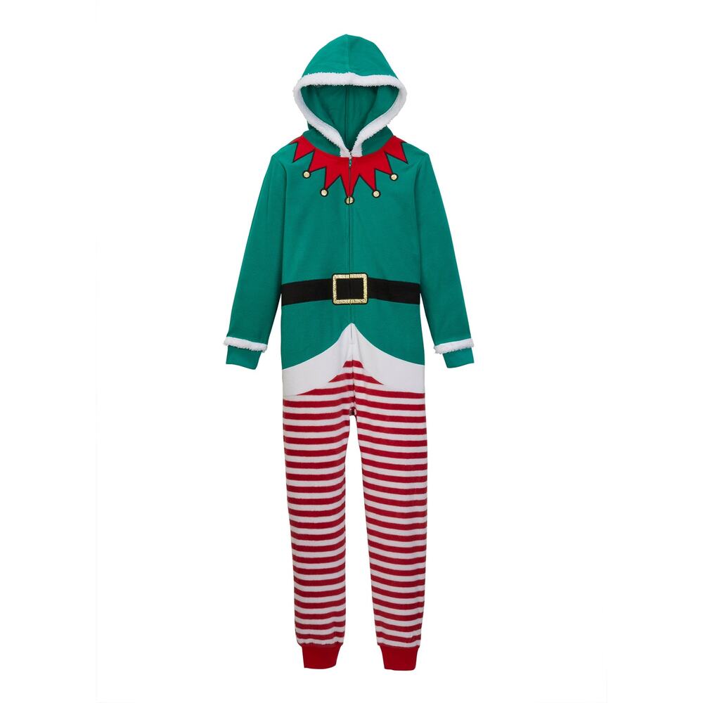 New Kids 4/5‎ Unisex Boys Girls Matching Elf One Piece Pajamas Outfit Christmas